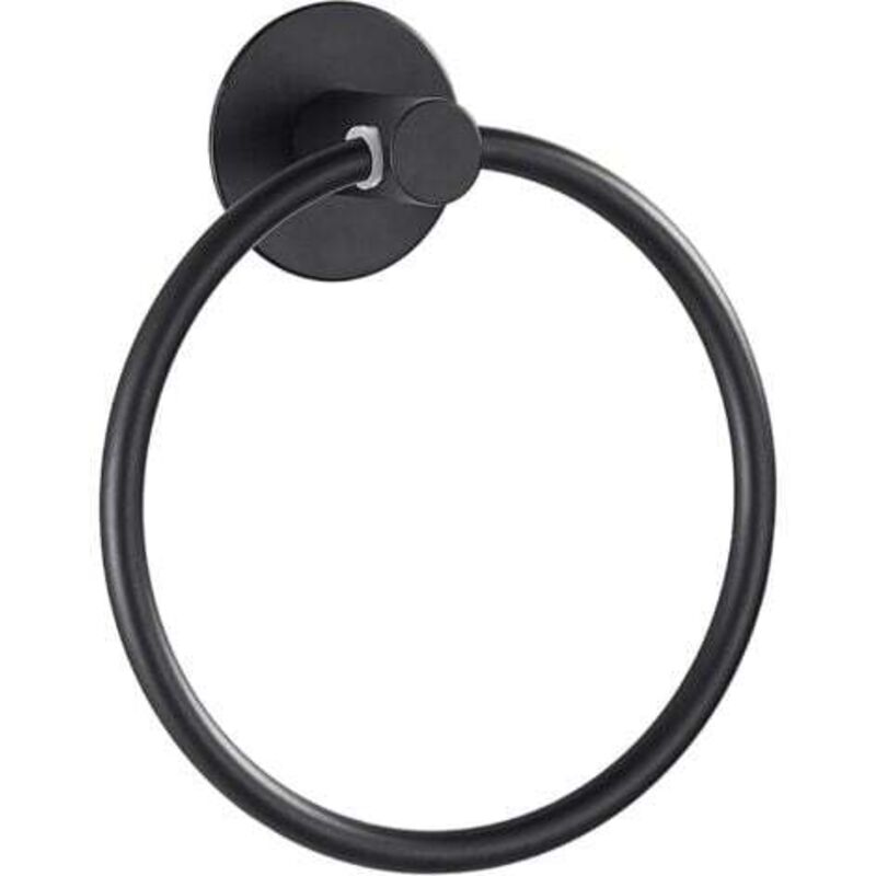 [niemals Verwendet] (schwarz) Stark Haftender Handtuchring Für Badezimmer, Edelstahl, Chrom-finish
