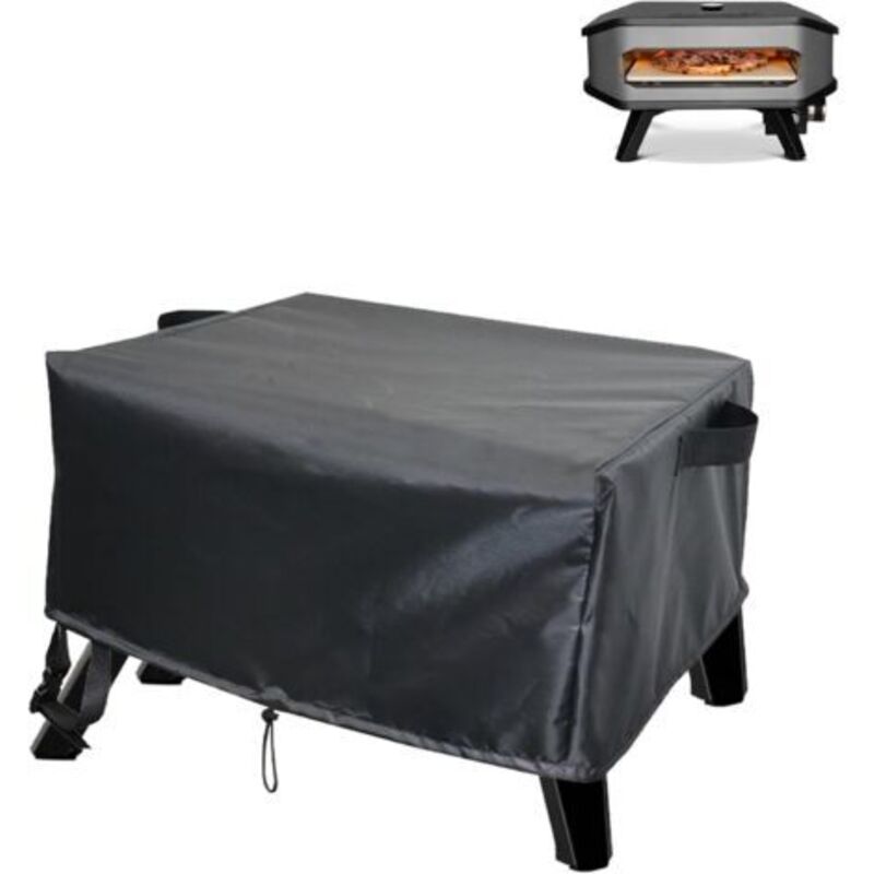 [niemals Verwendet] Tragetasche, Schutzhülle Für Pizzaofen – Wasserdichte Und Staubdichte Pizzaofenabdeckung Mit Silberbeschichtung, 420d – 62 X 62 X 28 Cm