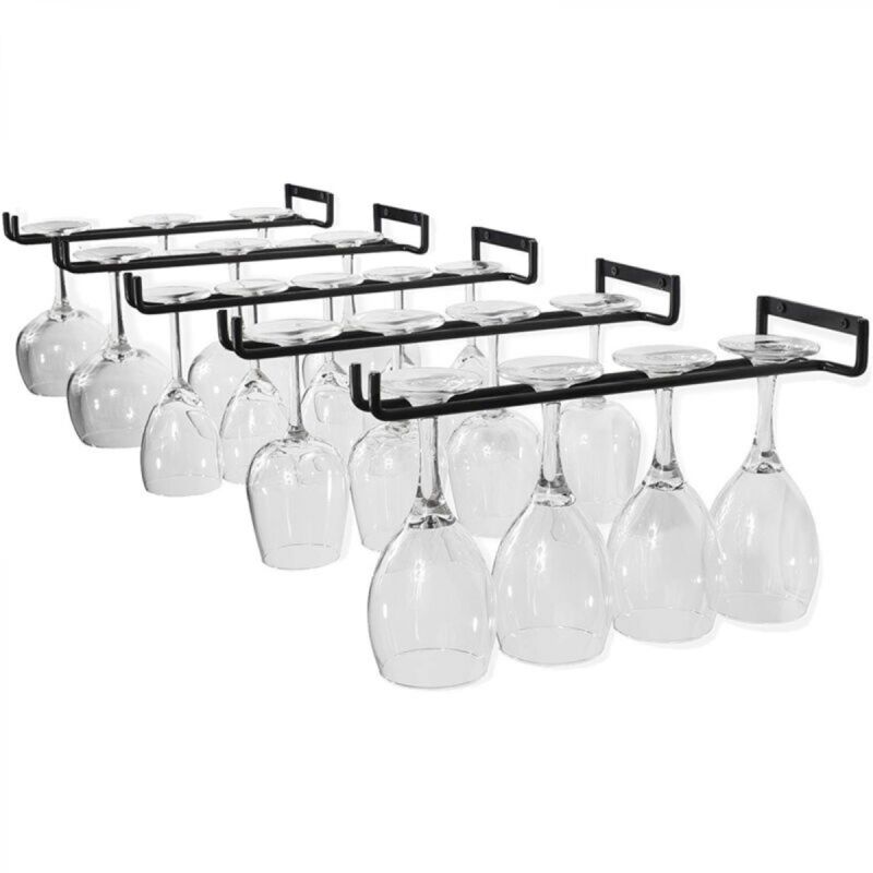 [niemals Verwendet] Hängendes Weinglasregal Mit 5 Schienen Für 13–18 Gläser, 30 Cm X 5 Cm X 2 Cm