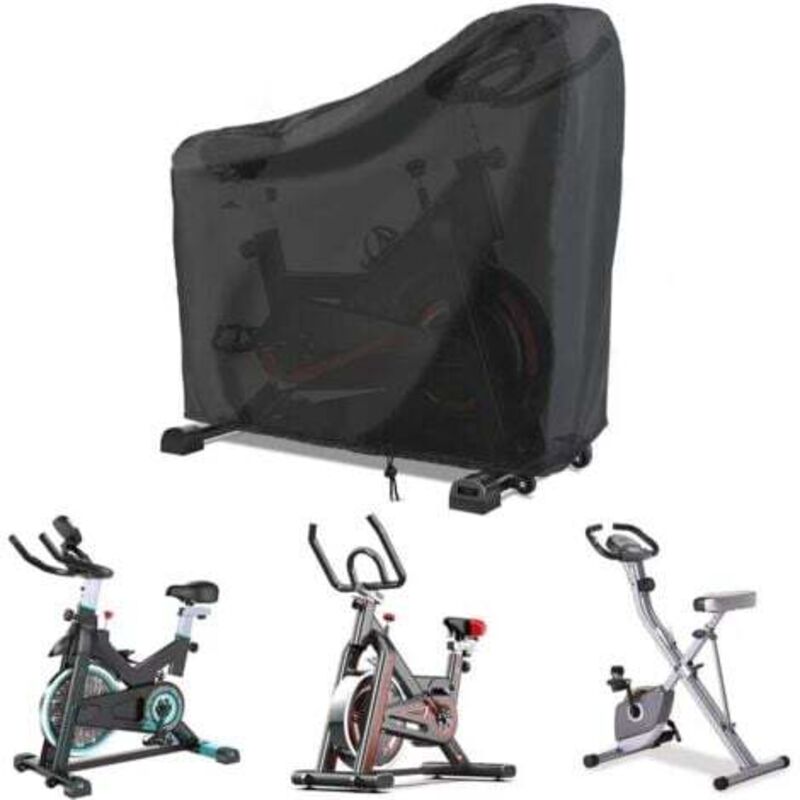 [niemals Verwendet] Schutzhülle Für Heimtrainer, Wasserdicht, Staubdicht Und Vertikal, Für Liegefahrräder (schwarz, 123 X 58 X 142 Cm)