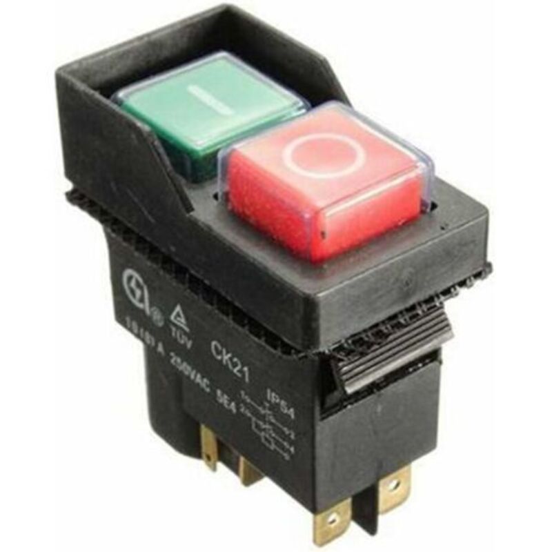 [niemals Verwendet] Sicherheitsschalter Für Elektrowerkzeuge, Elektromagnetische Drucktaster Für Mechanische Schneidemaschinen Ck21b/250v 5pin--