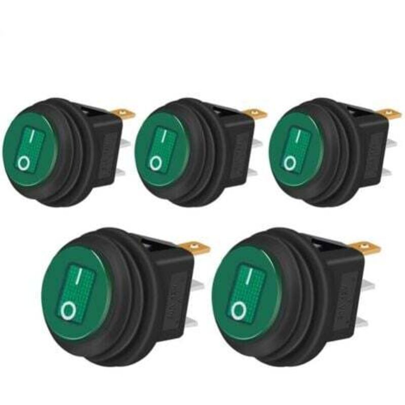 [niemals Verwendet] 5-teiliger Wasserdichter Wippschalter 12v 20a Ein/aus 3-poliger 2-positionen-wippschalter Mit Led-anzeige Für Auto, Lkw, Boot Und Haushaltsgeräte