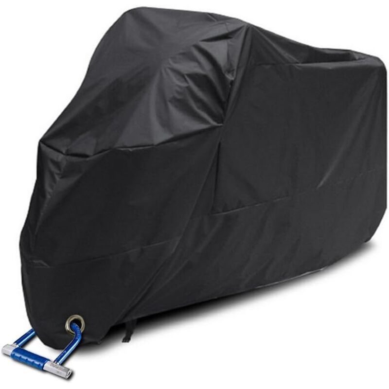 [niemals Verwendet] Wasserdichte Schutzhülle Für Motorrad/roller 190t – Staubdichte Schutzhülle – 245 X 105 X 125 Cm – Schwarz