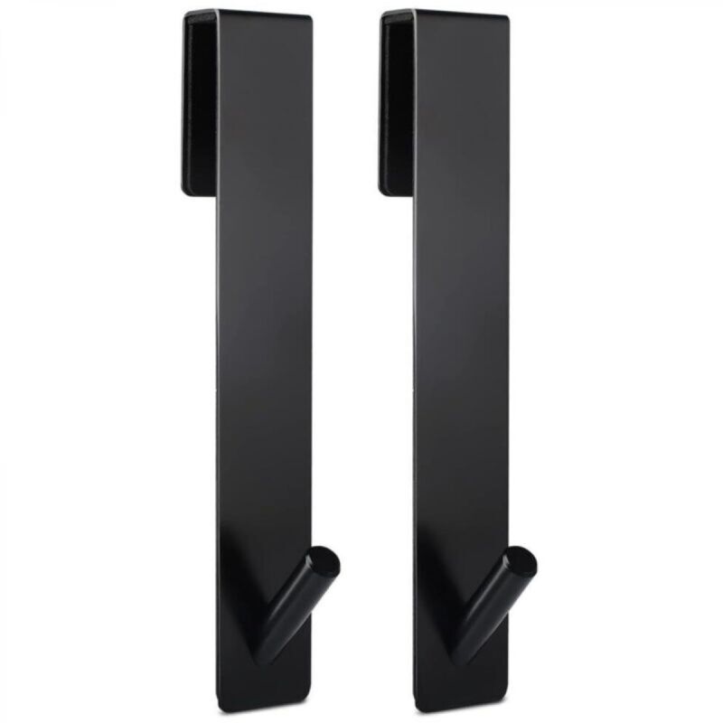 [niemals Verwendet] Verlängerte Türhaken (18 Cm) Für Rahmenlose Glasduschtüren, Handtuchhaken, 2er-set, Schwarz
