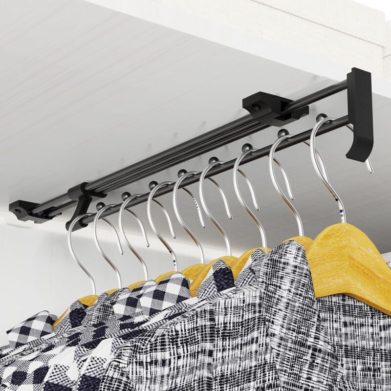 [niemals Verwendet] Ausziehbare Kleiderstange, Ausziehbare Kleiderschrankstange, Länge 353 Mm