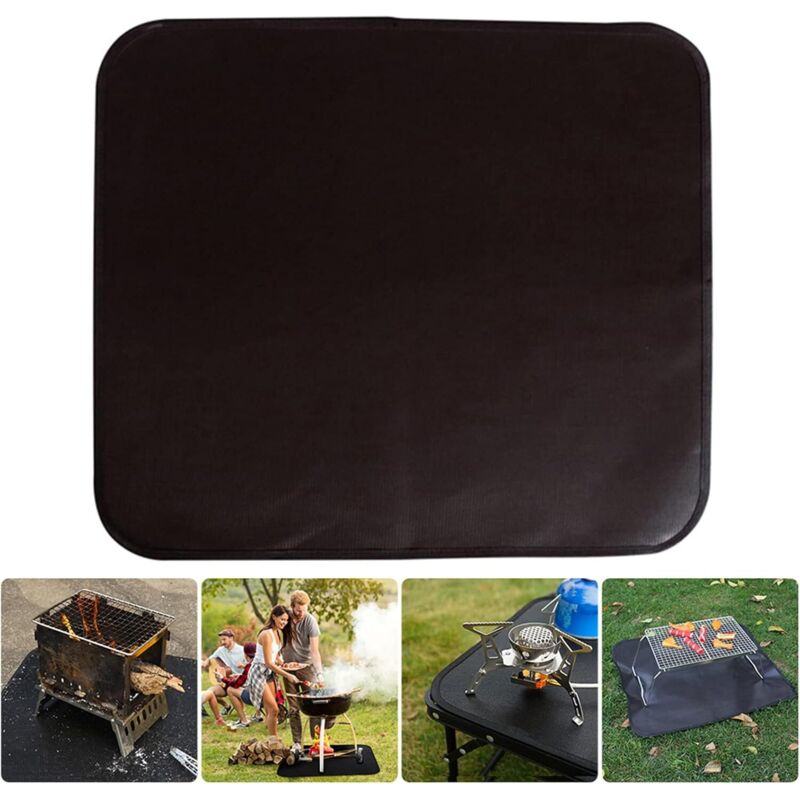 [niemals Verwendet] 60×52cm Bodenschutzmatte, Kaminmatte, Feuerfeste Grillmatte, Feuerstellenschutzmatte