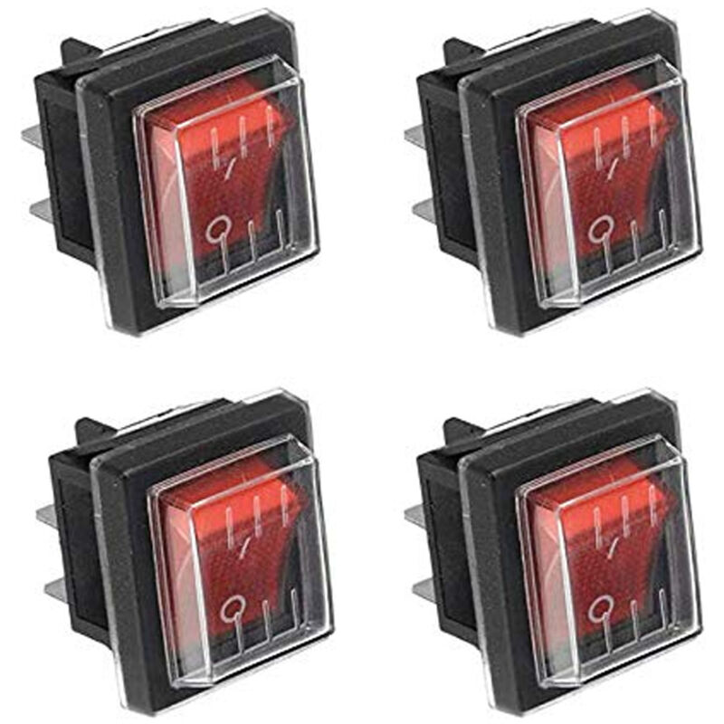 [niemals Verwendet] Stück Rote Ein-/ausschalter Mit Wasserdichter Abdeckung, Weit Verbreitet In Verschiedenen Arten Von Elektrogeräten.
