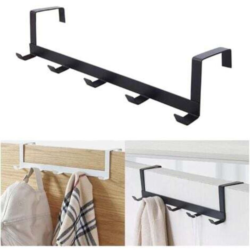 [niemals Verwendet] Türgarderobenhaken Mit 5 Haken, Organizer Für Badezimmer, Kleiderständer, Mäntel, Hüte, Handtücher, Für Mäntel, Hosen, Hüte, Kleidung Und Handtücher (farbe: B)