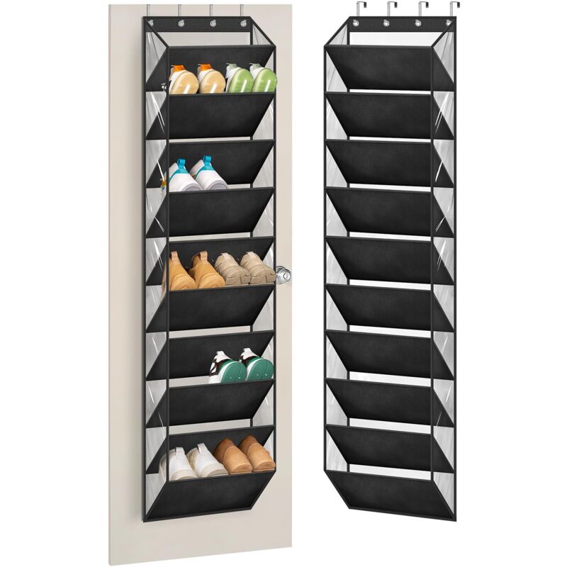 [niemals Verwendet] Schuhregal Mit 10 Fächern Für Den Kleiderschrank, Mit Großen, Tiefen Taschen Zur Aufbewahrung Von Stiefeln Im Türbereich.
