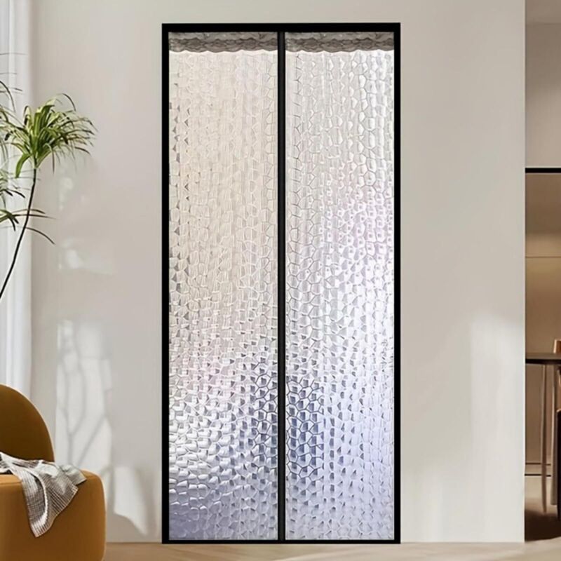 [niemals Verwendet] Wärmedämmender Magnet-türvorhang, Isolierender, Winddichter Eva-türvorhang Zum Schutz Vor Temperaturschwankungen, 95 X 220 Cm