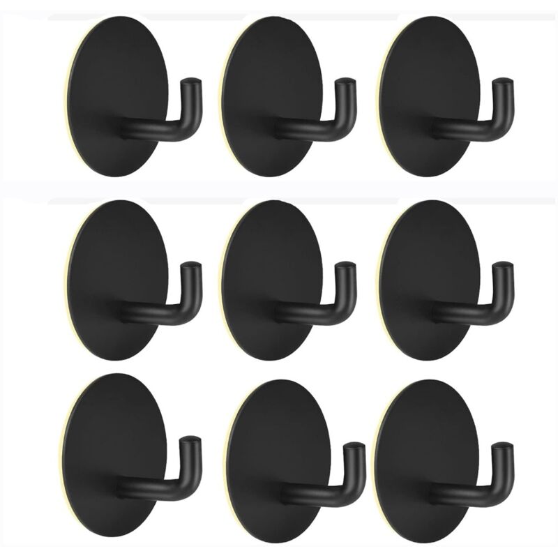[niemals Verwendet] 9-teiliges Set Selbstklebender Haken, Edelstahl-wandhaken Fürs Badezimmer, Wasserfester, Selbstklebender Handtuchhalter