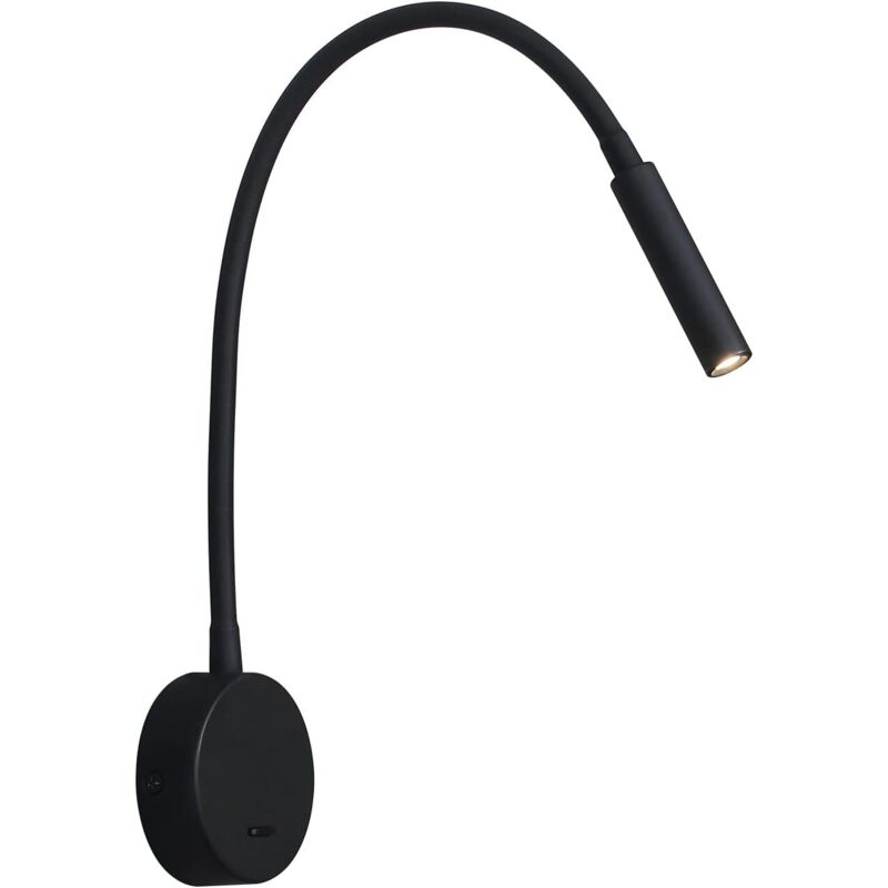 [niemals Verwendet] Schwarze Leselampe, Flexibler Schwanenhals, Led-lampe, 3 W, 3000 K, Wandmontage, 240 V, Mit Schalter Für Schlafzimmer, Wohnzimmer Und Innenräume