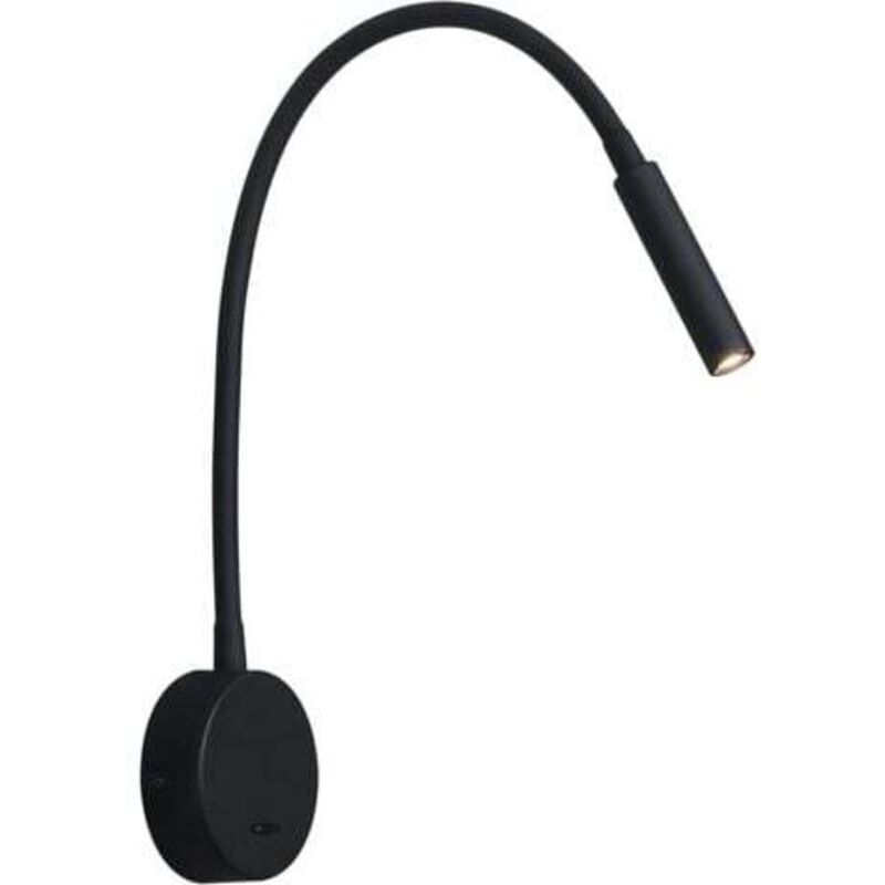 [niemals Verwendet] Schwarze Leselampe, Flexibler Schwanenhals, Led-lampe 3w 3000k, Wandmontage, 240v, Mit Schalter Für Schlafzimmer, Wohnzimmer, Innenräume