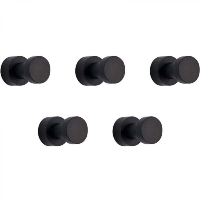 [niemals Verwendet] Wandhaken, Handtuchhaken Für Badezimmer, Küche, Tür, Kleiderschrank & Abstellraum, 5er-pack (schwarz)