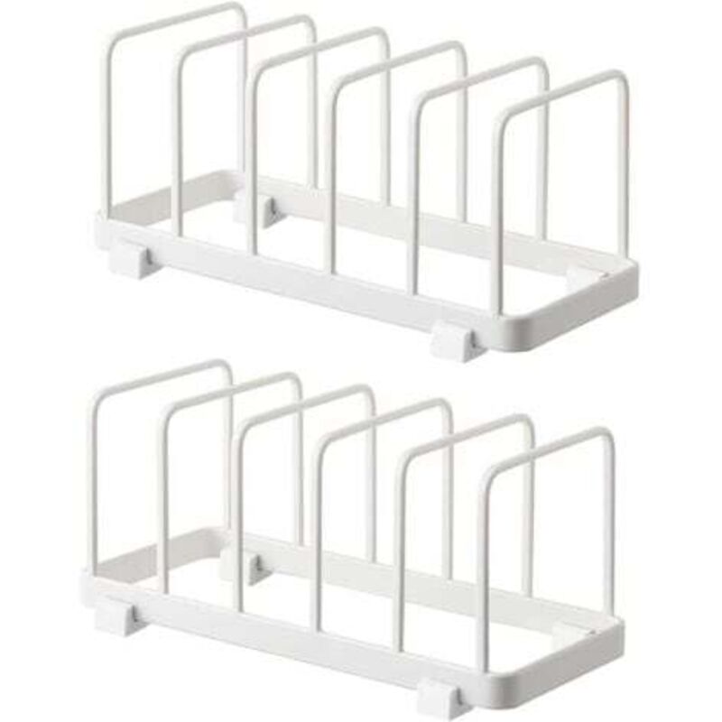 [niemals Verwendet] Tellerorganizer, Abtropfgestell, Tellerhalter, Tellerregal-organizer, Schneidebrettaufbewahrung Für Küchenarbeitsplatte Und Schrank (weiß, 2 Stück)