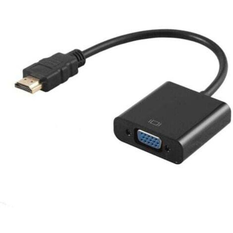 [niemals Verwendet] Hdmi-zu-vga-adapter Mit 3,5-mm-audioanschluss Und Micro-usb-anschluss. Vergoldeter, Aktiver 1080p-hdtv-konverter, Inklusive Audiokabel Und Micro-usb-kabel.