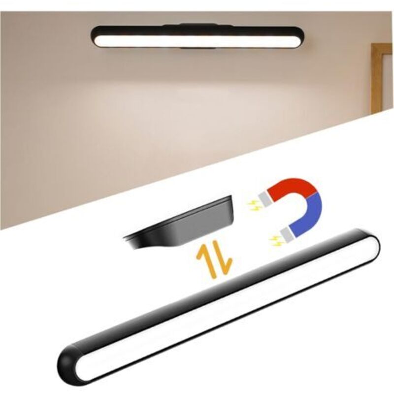 [niemals Verwendet] Schrankleuchte, Dimmbare Led-schrankleuchte Mit Touch-bedienung Und Magnethalterung, Verstellbarer Winkel, 2500-mah-usb-akku, Led-leuchte Für Kleiderschrank, Treppe, Küche, Flur