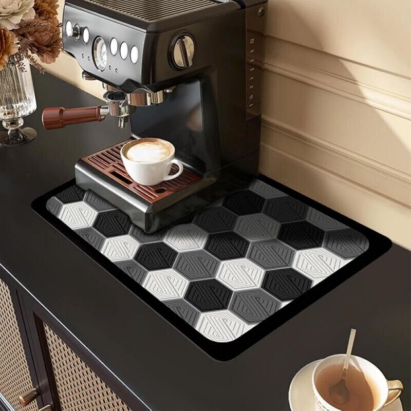 [niemals Verwendet] Abtropfmatte Für Geschirr, 40 × 30 Cm, Super Saugfähig, Für Kaffeemaschine (wabenstruktur)