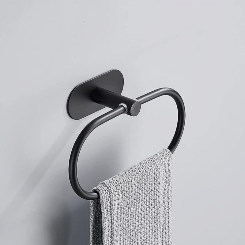 [niemals Verwendet] Handtuchring, Runder Handtuchhalter, Modernes Design Aus Verchromtem Edelstahl 304, Handtuchstange Für Bad, Küche Und Terrasse