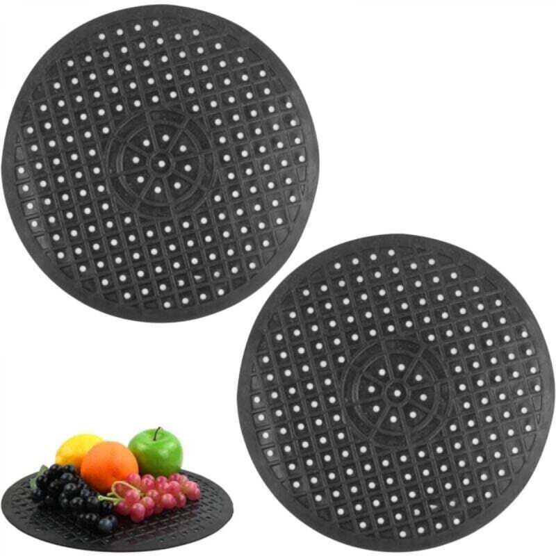 [niemals Verwendet] 12,5 X 10,5 Zoll Große Gummi-spülbeckenmatte, Spülbeckenschutzmatte (rund, Schwarz)