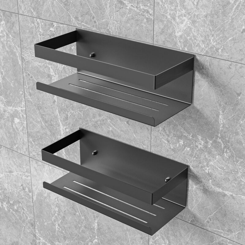 [niemals Verwendet] Duschablage Ohne Bohren, 2-teiliger Duschorganizer Aus Edelstahl (sus304), Badezimmerablage Für Duschgel Und Shampoo