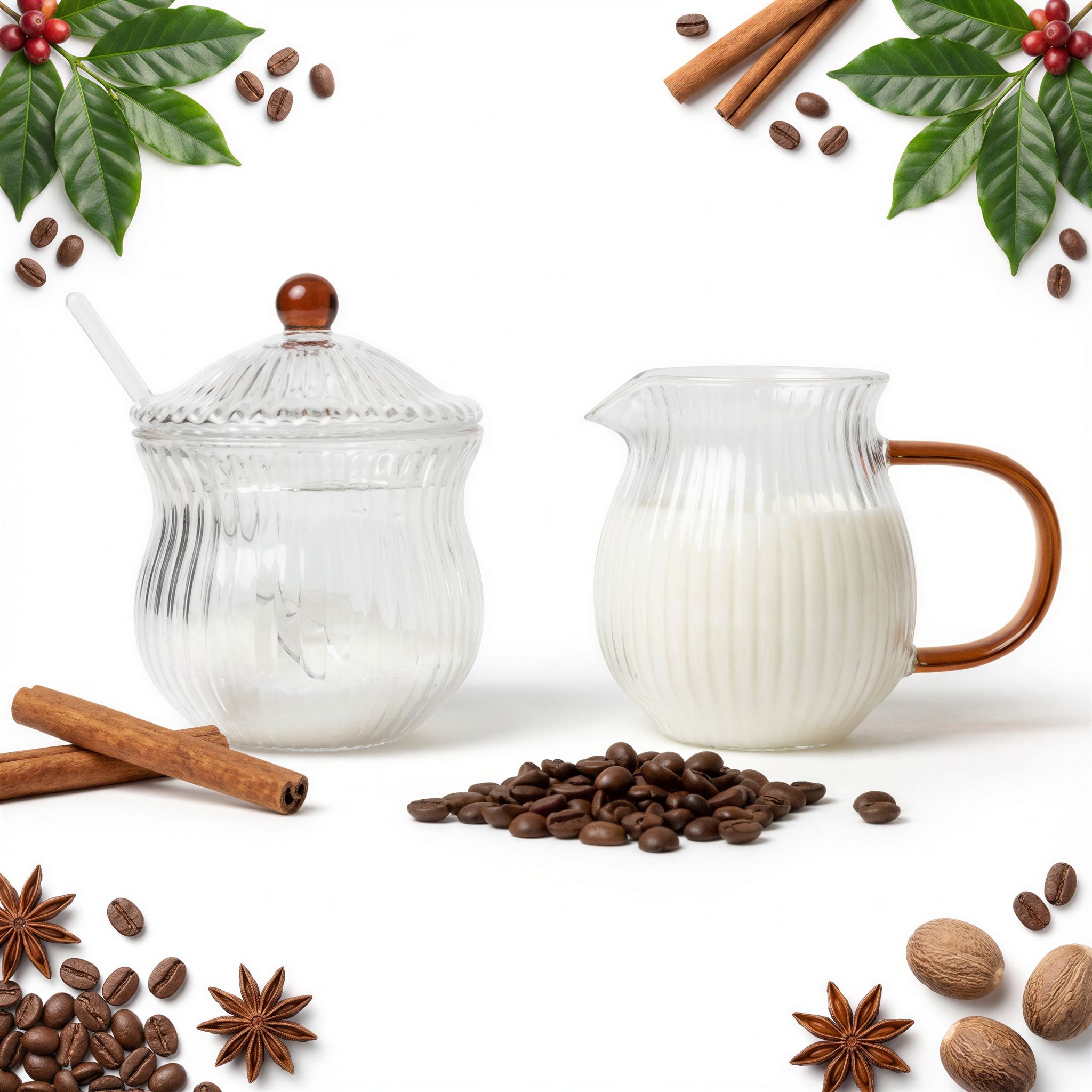 Milchkännchen, Zuckerdose, Set, Zuckerdose, Zuckerbehälter, Milchkännchen