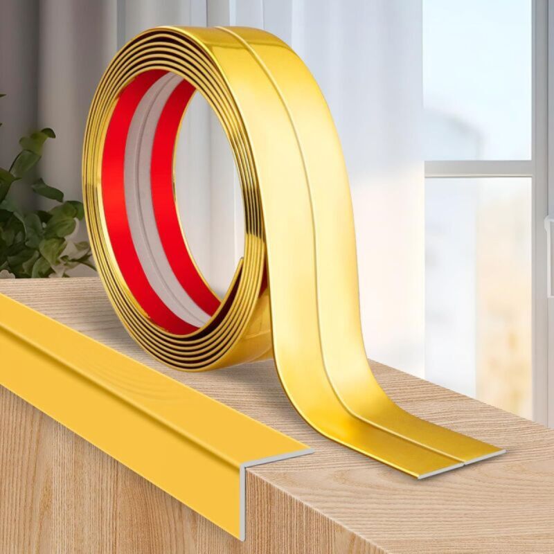 [niemals Verwendet] Eckenschutz In Gold, 4 Cm X 1 M, 1 Rolle, Selbstklebend Und Flexibel, Für Den Innen- Und Außenbereich.