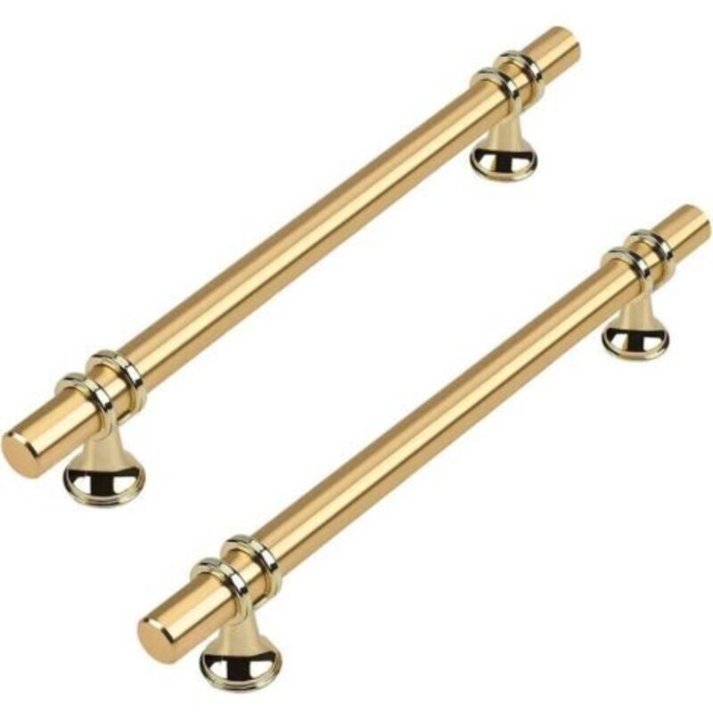 [niemals Verwendet] Set Mit 6 Möbelgriffen, Küchengriff, Goldener Griff – Goldener Küchengriff, Schubladengriff Aus Zinklegierung, 192 Mm Mittenabstand