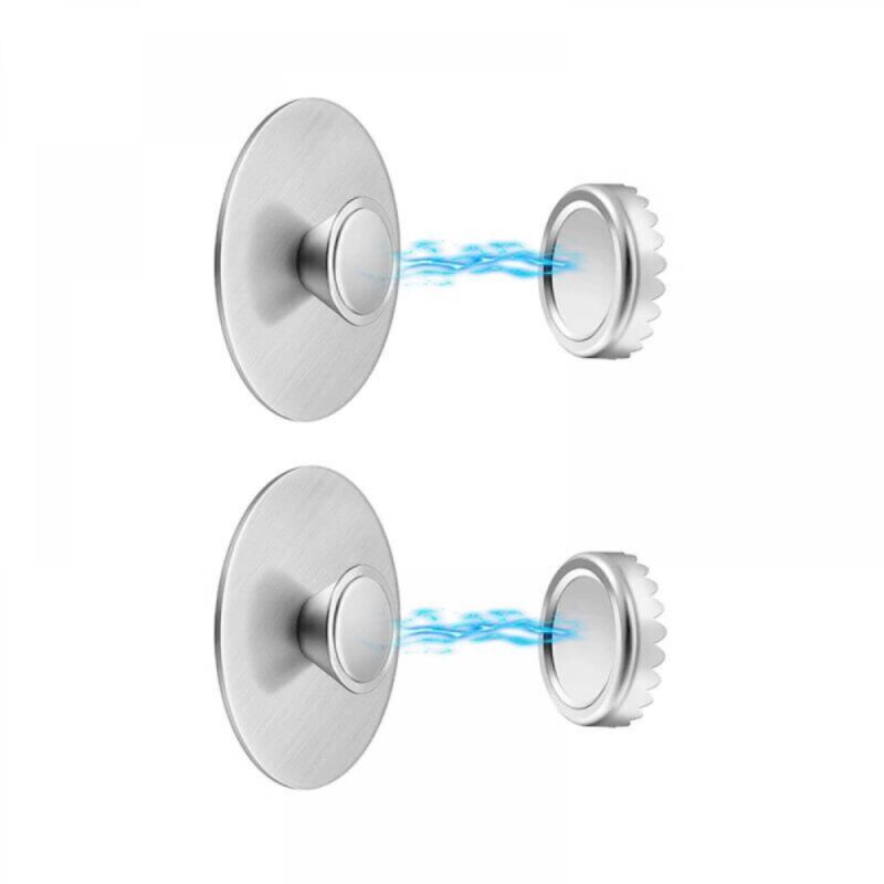 [niemals Verwendet] Set Mit 2 Magnetischen Seifenschalen Aus Edelstahl Zur Wandmontage Für Küche Und Bad, Mit 2 Deckeln