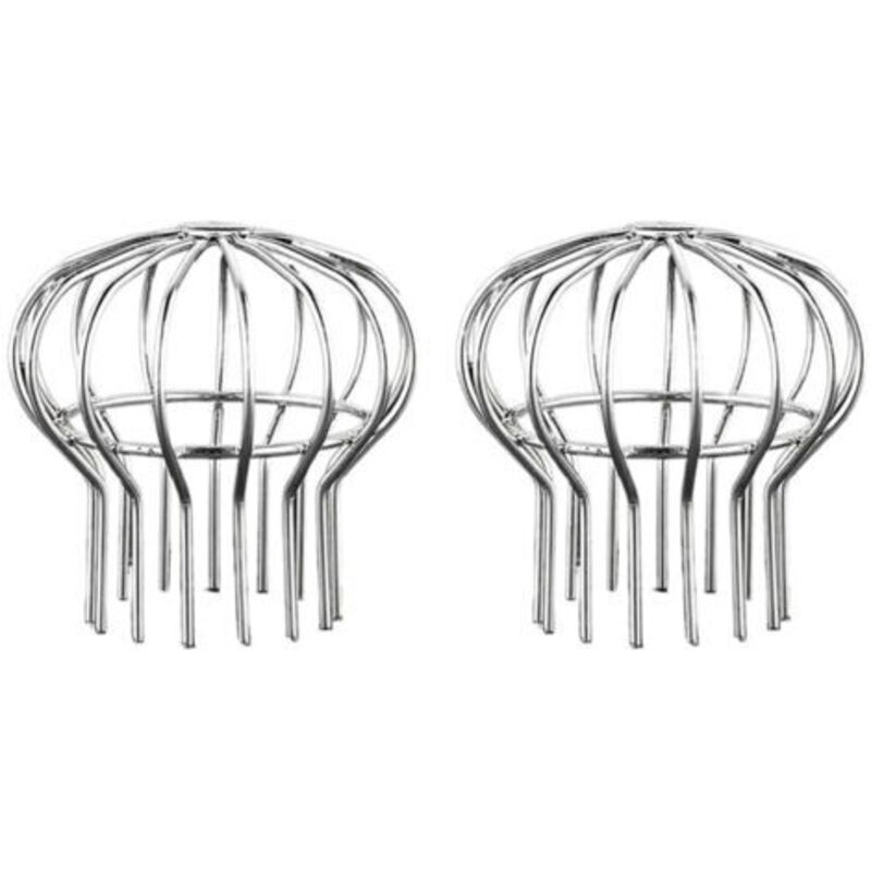 [niemals Verwendet] Set Aus 2 Edelstahl-dachrinnenabdeckungen Zum Schutz Vor Laub, Moos, Schlamm Und Ablagerungen (geeignet Für Einen Lochdurchmesser Von 110 Mm)