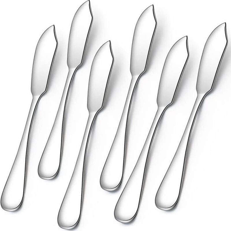 [niemals Verwendet] (silber) 6-teiliges Set: Buttermesser, Käsemesser, Käsestreicher, 15 Cm Lange, Niedliche Mini-küchenmesser Aus Edelstahl