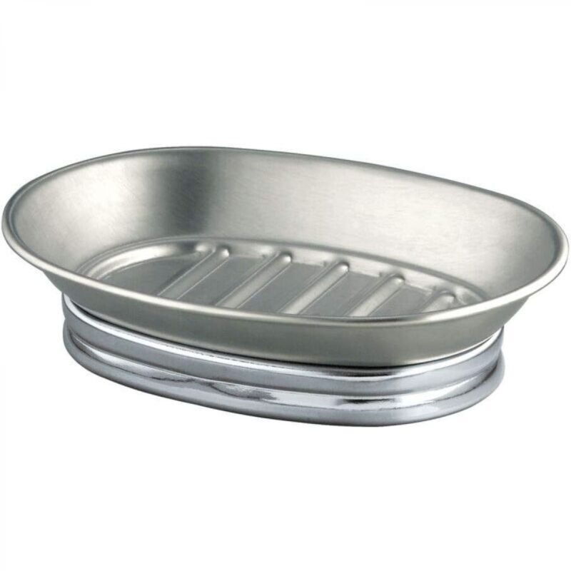 [niemals Verwendet] Seifenschale Aus Metall, Elegante Seifenschale Aus Metall, Mattes Silber