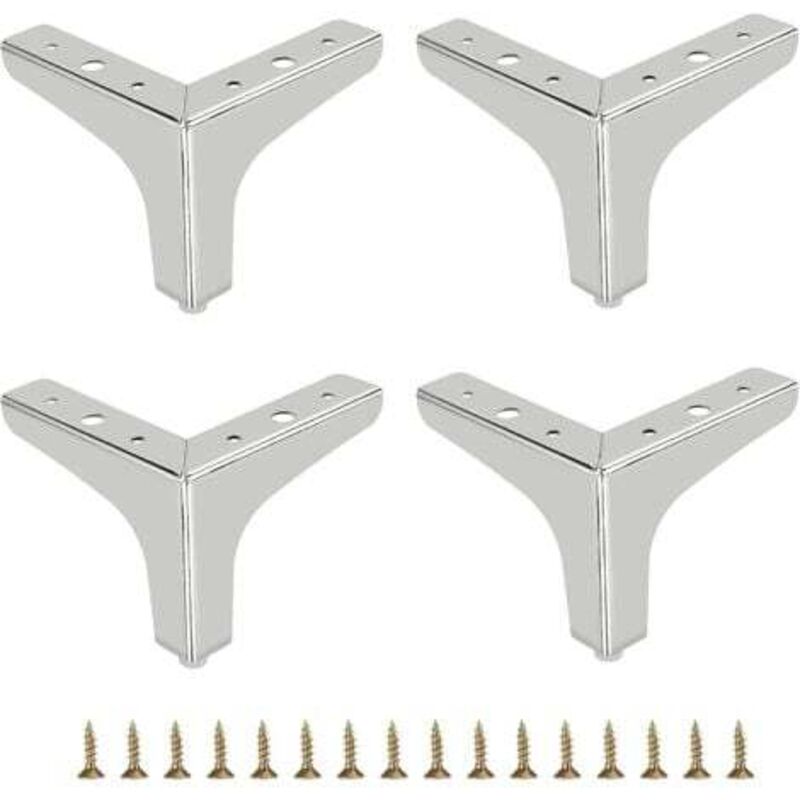 [niemals Verwendet] 10 Cm Hohe Sofabeine Aus Metall, 4 Stück, Moderne Möbelbeine, Sofabeine, Selbstbaubare Möbelbeine, Ersatzbeine Für Tv-ständer Und Sofas, Silberfarben