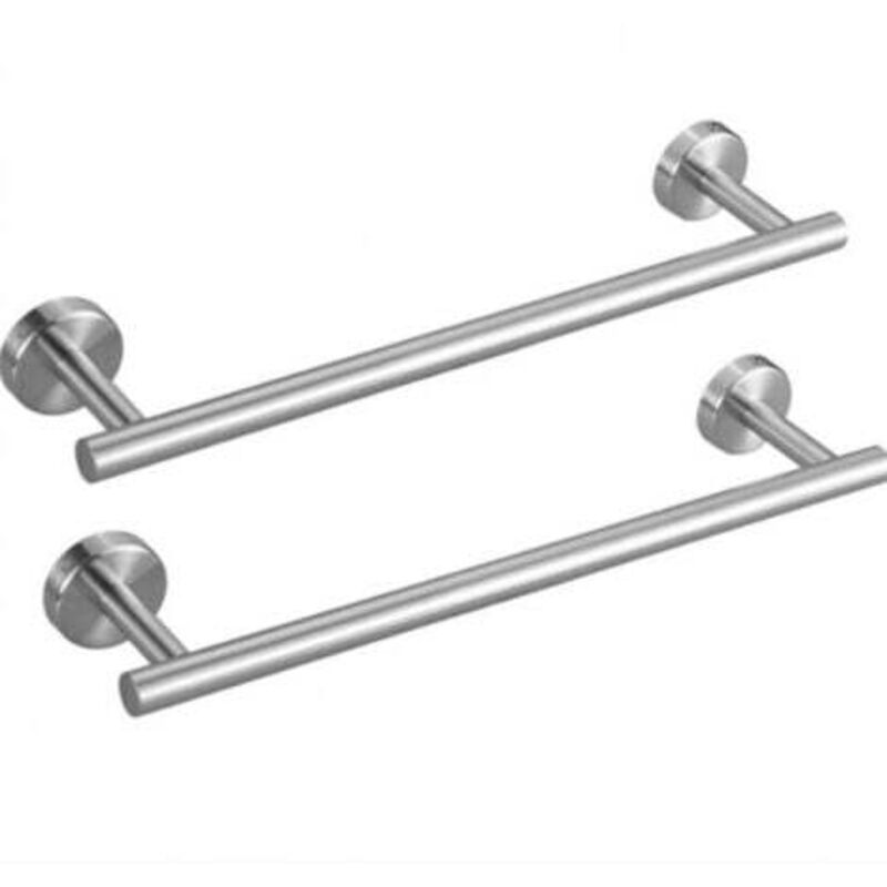 [niemals Verwendet] Set Aus 2 Handtuchhaltern Aus Gebürstetem Edelstahl (40 Cm), Zur Wandmontage Im Badezimmer