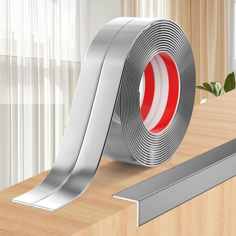 [niemals Verwendet] Silberner Eckenschutz, 4 Cm X 1 M, 1 Rolle, Selbstklebend Und Flexibel, Für Den Innen- Und Außenbereich
