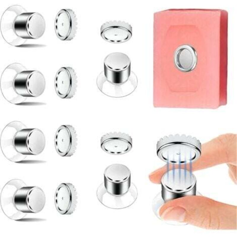 [niemals Verwendet] 6er-set Magnetische Seifenschalen Mit Saugnapf – Starker Halt, Kein Bohren Erforderlich, Magnetischer Seifenhalter Aus Edelstahl Für Bad Und Küche
