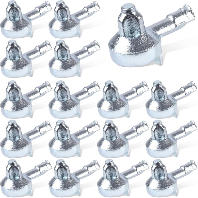 [niemals Verwendet] Set Mit 16 Regalwinkeln Aus Zinklegierung, Kompatibel Mit Ikea-bücherregalen (silber)