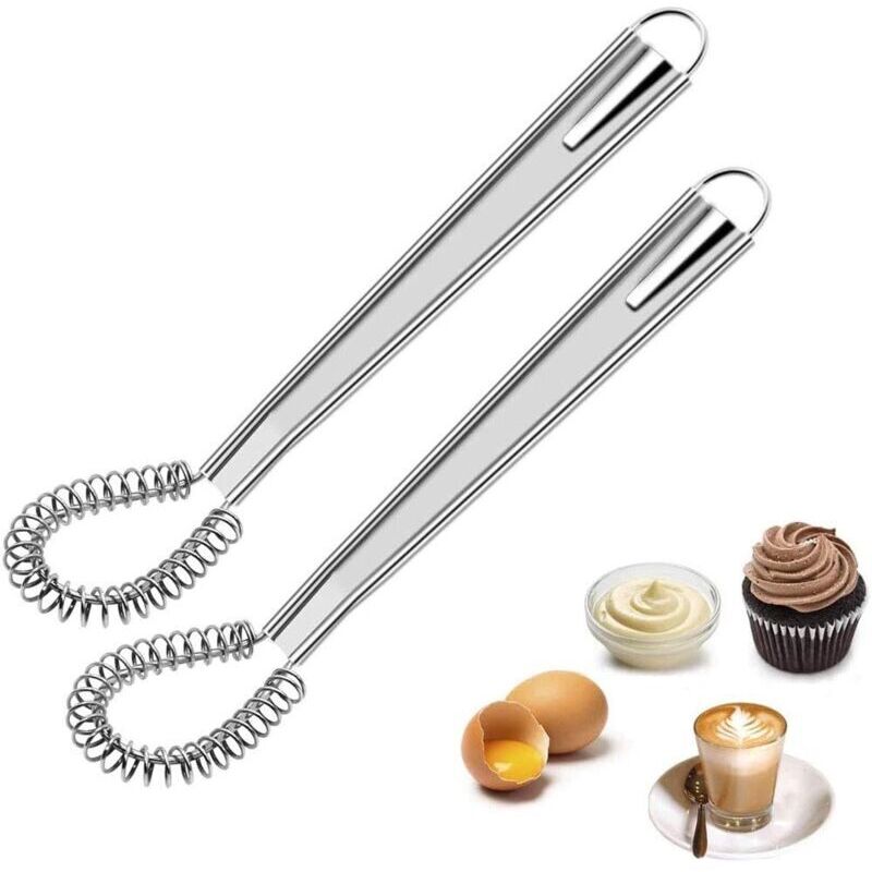 [niemals Verwendet] Schneebesen Aus Edelstahl, Spiralbesen, Rotierender Schneebesen, Manueller Schneebesen Zum Verquirlen Von Eiern, Professioneller Küchenschneebesen, Milchaufschäumer Zum Mischen, Sc