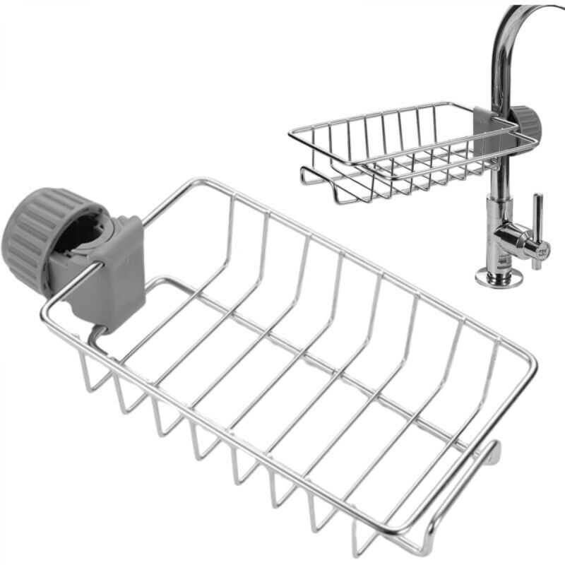 [niemals Verwendet] X Ablage Für Wasserhahn, Küchenspüle, Schwammablage, Badezimmerregal (silber)