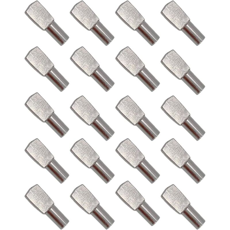 [niemals Verwendet] 20 Stück Regalstifte, Regalträger, Regalhaken, Regalwinkel, Vernickelte Metallplattenhalterungen, 5 Mm X 19 Mm