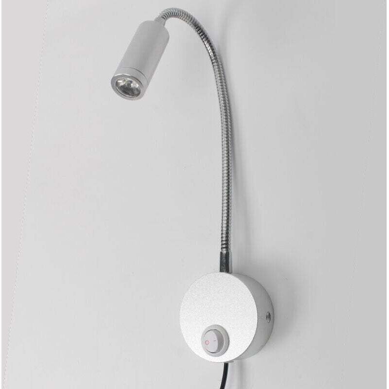Dimmbare Led-wandleselampe Mit Touch-funktion, Usb-anschluss Und Schalter, Flexibler Schwanenhals Mit Stecker, 3-watt-wandlampe Zum Lesen Im Bett, Schlafzimmer