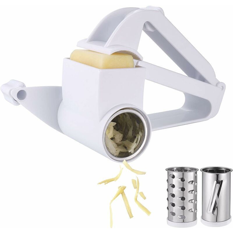 Manuelle Rotationsreibe Für Käse, Gemüsereibe Mit 3 Verschiedenen Klingen, Obst- Und Gemüsereibe, Manuelle Gemüsereibe Für Die Küche, Rotationsreibe Aus Edelstahl Für Käse, Obst Und Gemüse