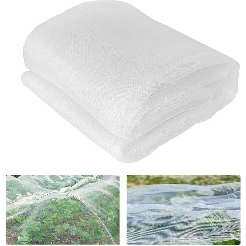 Wintervliesrolle, Insektennetz, Pflanzenschutznetz, Blumenschutznetz, Gemüseschutznetz, Fliegenschutznetz 1,5 M X 10 M
