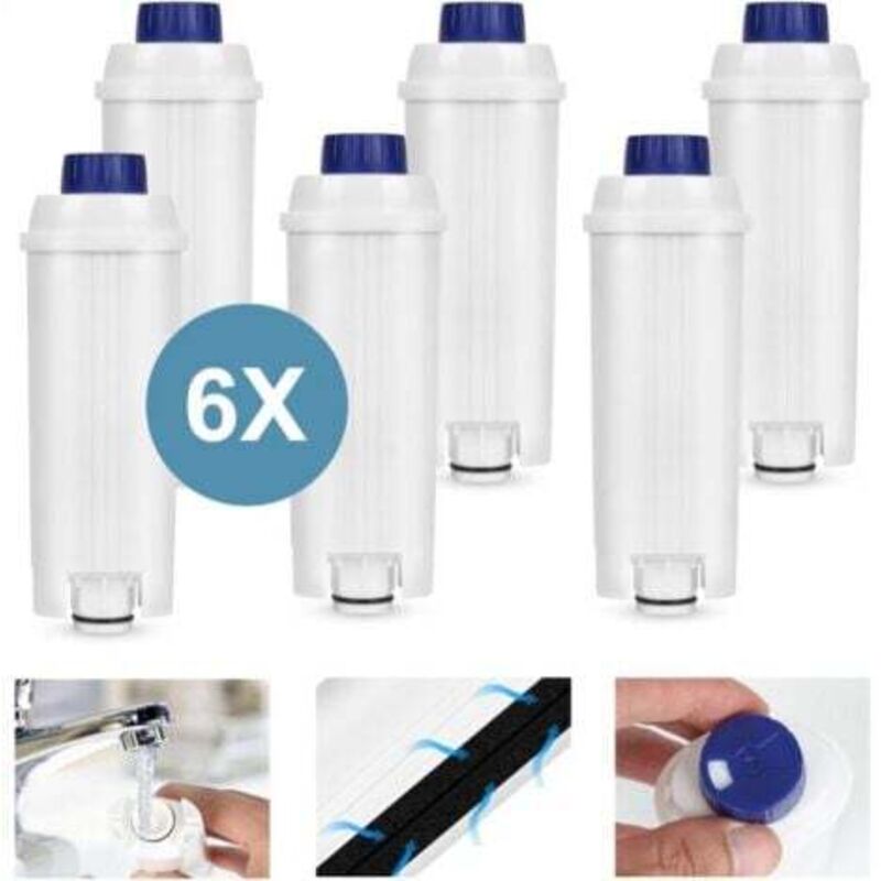 [niemals Verwendet] 6-teiliger Wasserfilter Als Ersatz Für Delonghi Dls C002 Ecam Etam Ec680 Ec800 Kaffeevollautomaten Und Espressomaschinen