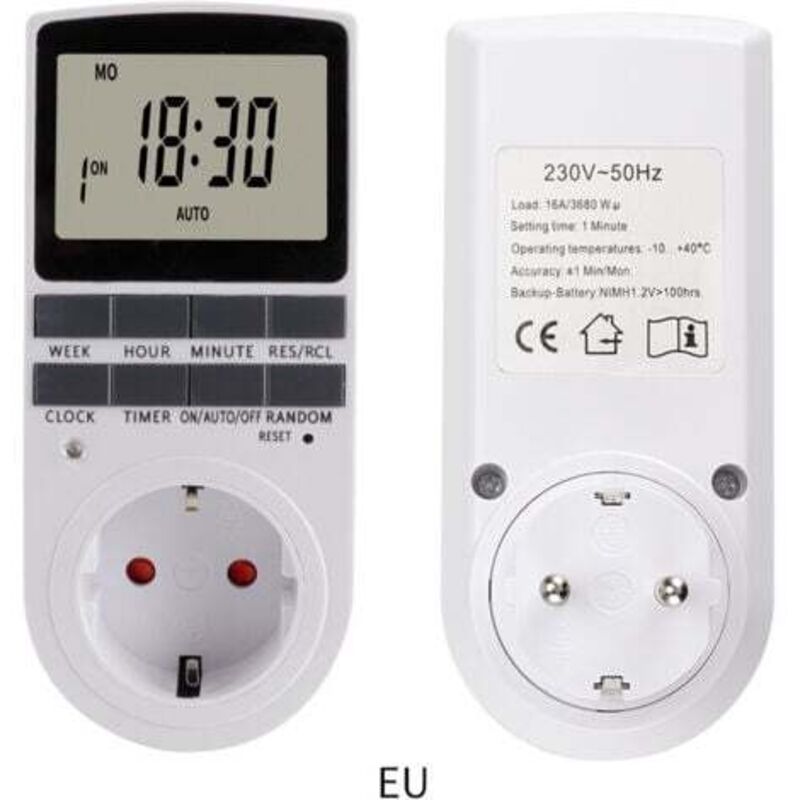 [niemals Verwendet] (2er-pack) Programmierbarer Digitalstecker Mit Countdown-timer, Tages-/wochentimer, Programmierbarem Stecker Mit Lcd-display Und Diebstahlschutz-zufallsmodus