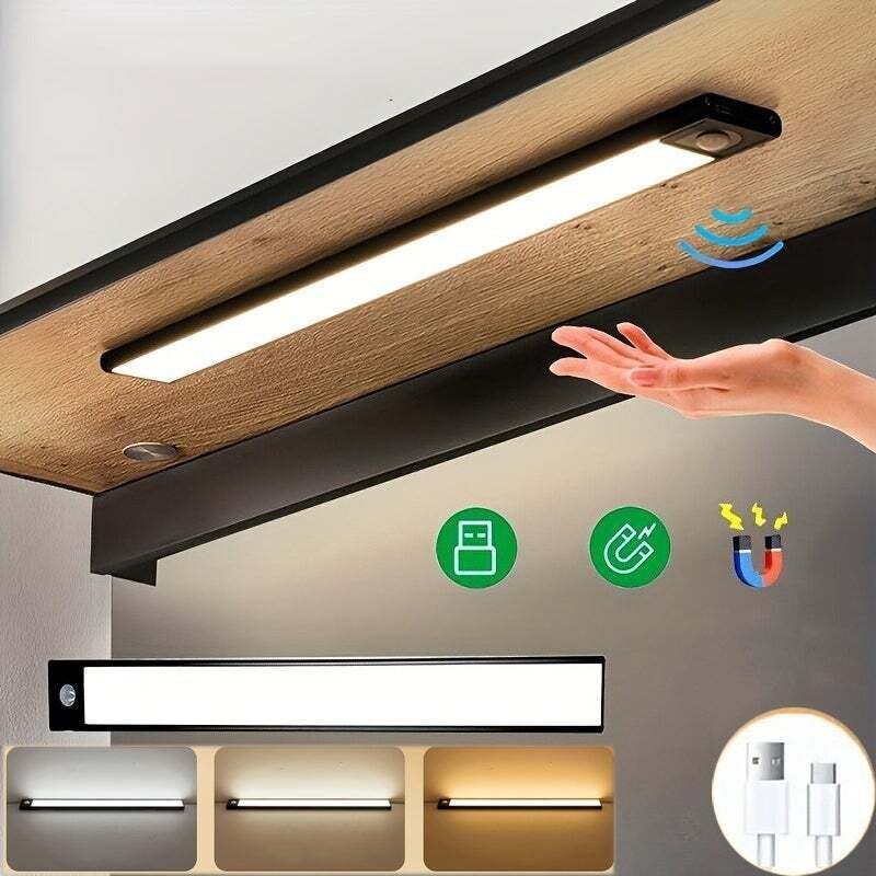 [niemals Verwendet] Ultradünnes, Intelligentes Led-nachtlicht, 40 Cm, Mit Bewegungssensor, Usb-aufladbar, Für Kleiderschrank, Schlafzimmer, Küche