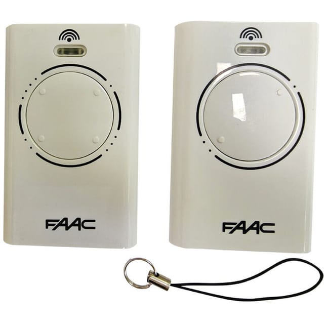 [niemals Verwendet] 2er-pack Faac Xt2 2-kanal-fernbedienungen (433 Mhz), Weiß, Mit Originalem Rolling-code-sender Slh Lr