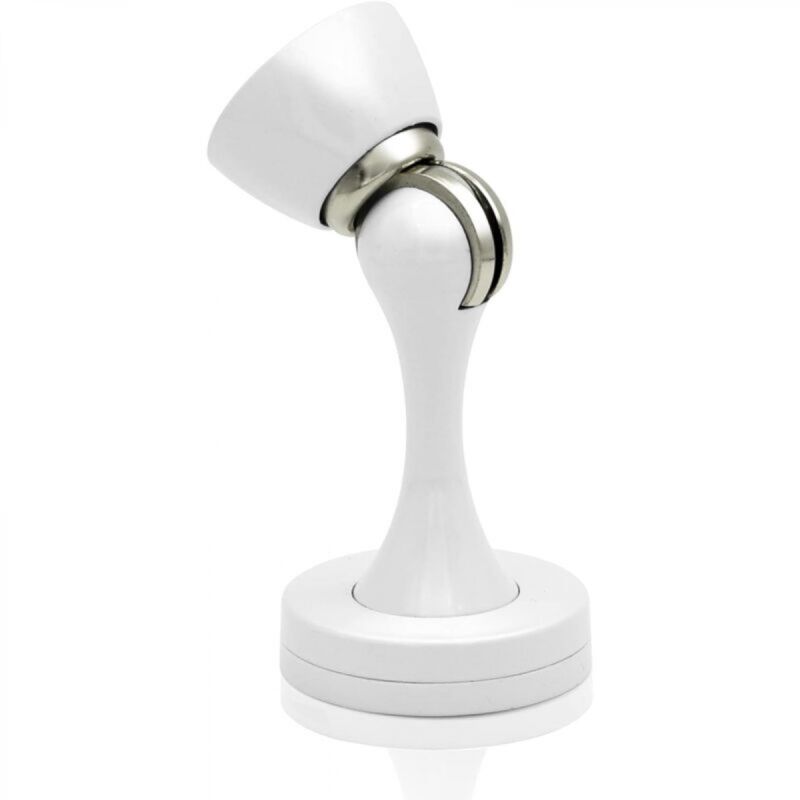 [niemals Verwendet] Magnetischer Türstopper Aus Gebürstetem Edelstahl In Weiß, Robuster Magnetischer Türstopper, Wandschutz, Magnetischer Türstopper Für Unten