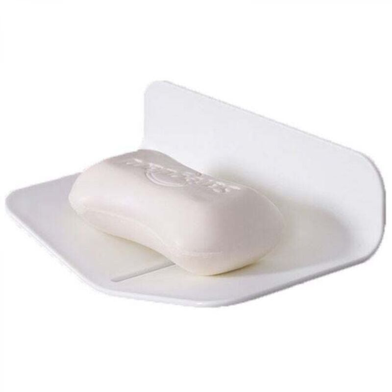 [niemals Verwendet] Wandseifenschale, Seifenschale Ohne Lochung, Wc-seifenschale, Wandseifenschale Ohne Saugnäpfe, Selbstentleerende Seifenschale Für Bad Und Dusche, Seifenspender (weiß)