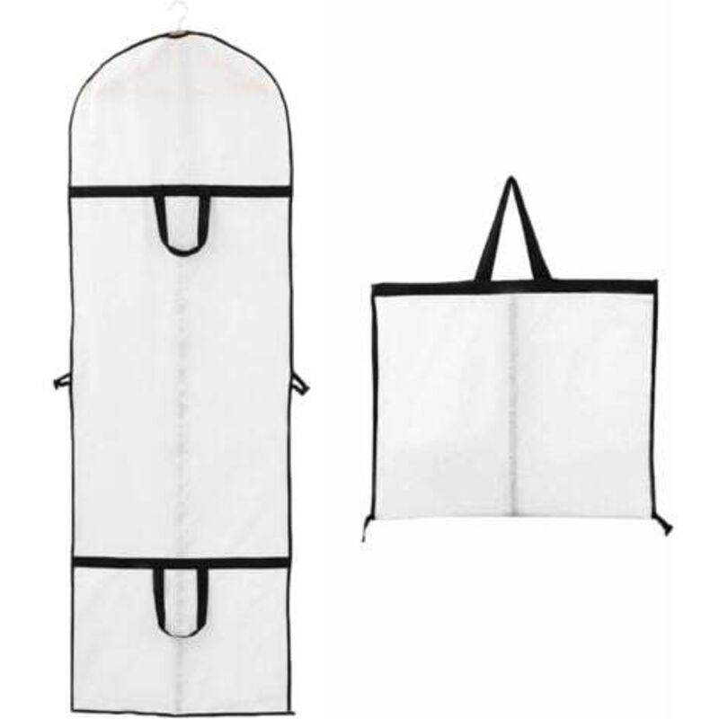 [niemals Verwendet] Lange Schutzhülle Für Kleidung, Staubdicht, Wasserdicht, Mottendicht, Feuchtigkeitsbeständig, Faltbar Und Tragbar, Mit Beidseitigem Reißverschluss (1 Stück)